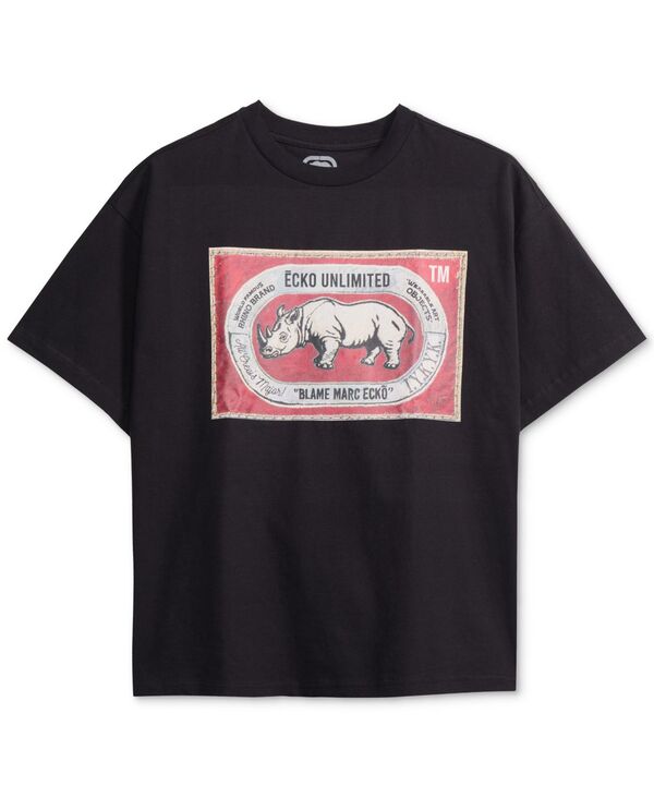 エコー メンズ トップス Tシャツ 半袖 Ecko Unltd Men's Big Flag Short-Sleeve T-Shirt Black ブラック