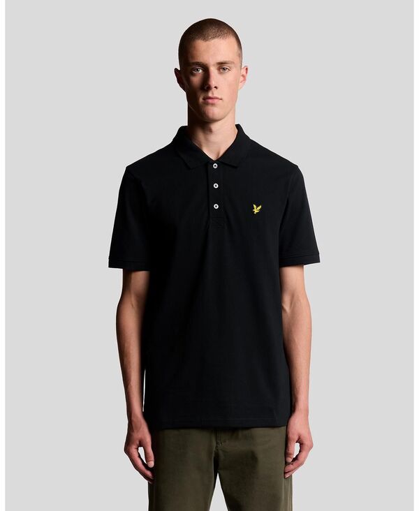 ライルアンドスコット メンズ トップス ポロシャツ Lyle & Scott Men's Plain Polo Shirt Jet black ブラック