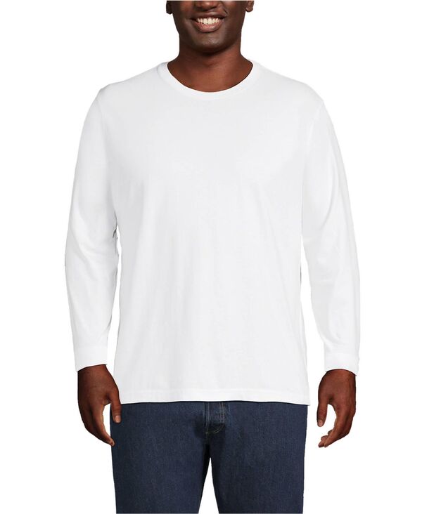 ランズエンド メンズ トップス Tシャツ トール Lands' End Big & Tall Super-T Long Sleeve T-Shirt White ホワイト｜ReVida 店 7,860円
