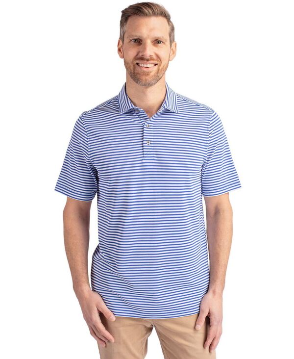 カッターアンドバック メンズ トップス ポロシャツ Cutter & Buck Men's Virtue Pique Stripe Short Sleeve Polo Chelan ストライプ