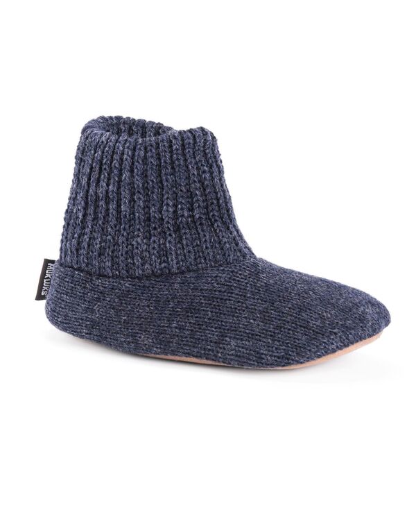 ムクルクス メンズ シューズ サンダル ウール MUK LUKS Men's Morty Ragg Wool Slippers Navy ネイビー