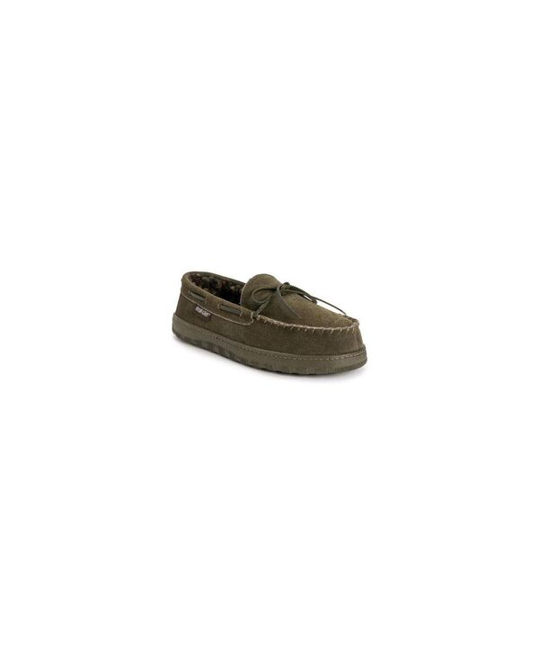 ムクルクス メンズ シューズ サンダル プリント スエード MUK LUKS Men's Paul Printed Berber Suede Moccasin Slippers Olive オリーブ|ReVida 店