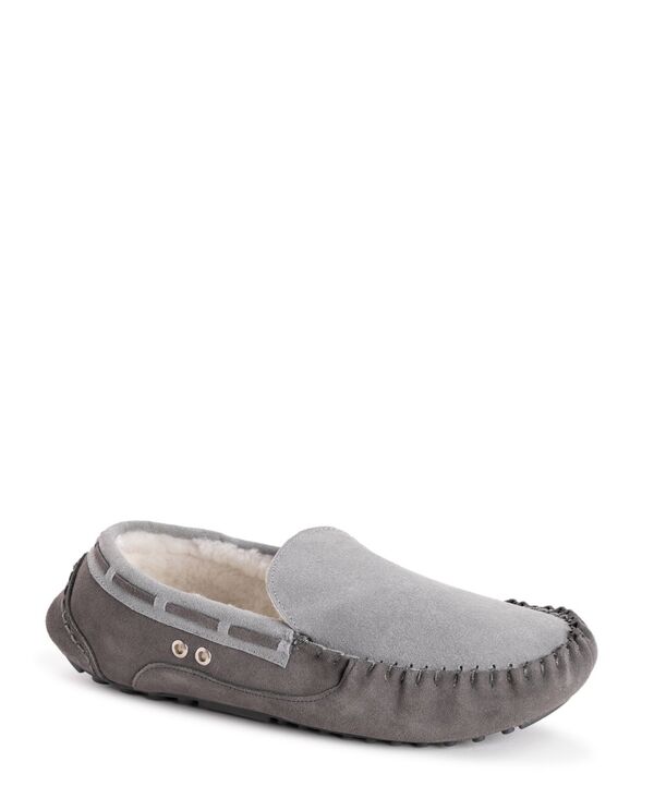 ムクルクス メンズ シューズ サンダル MUK LUKS Men's Everett Moccasin Slippers Dark grey グレー