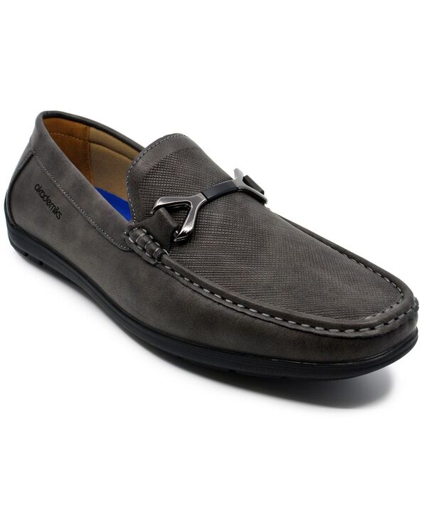 アカデミクス メンズ シューズ スリッポン・ローファー Akademiks Men's Ogden Slip-On Comfort Loafers Gray グレー|ReVida 店