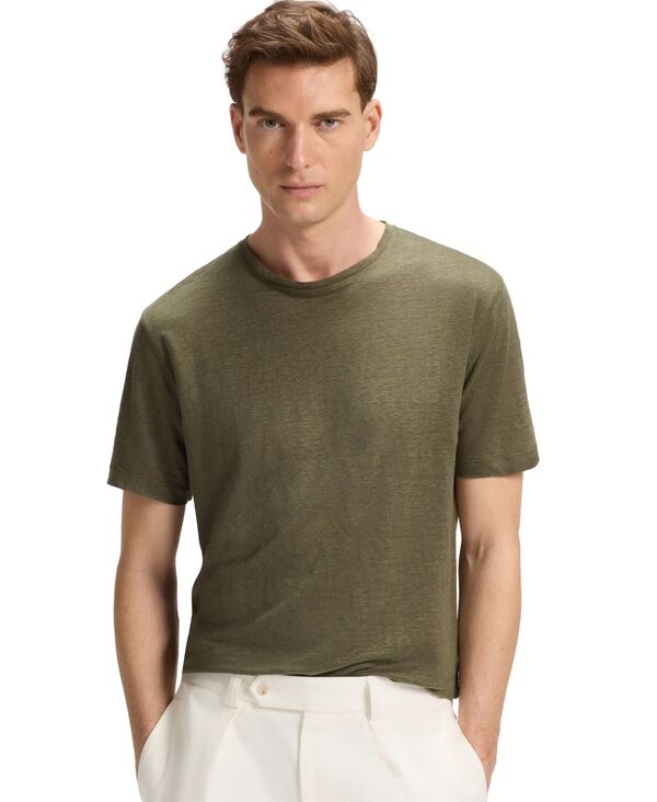 ヒューゴボス レディース トップス プルオーバー リネン Hugo Boss BECKHAM x BOSS Men\u0027soft Linen Regular-Fit-Shirt Open Green 緑であること