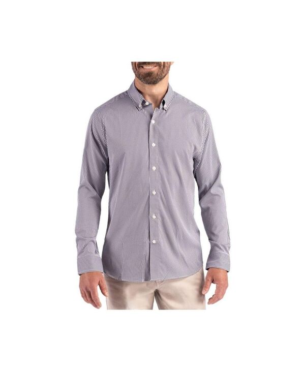 カッターアンドバック メンズ トップス シャツ トール Cutter & Buck Tallong Sleeve Dresshirt Black/white ホワイト
