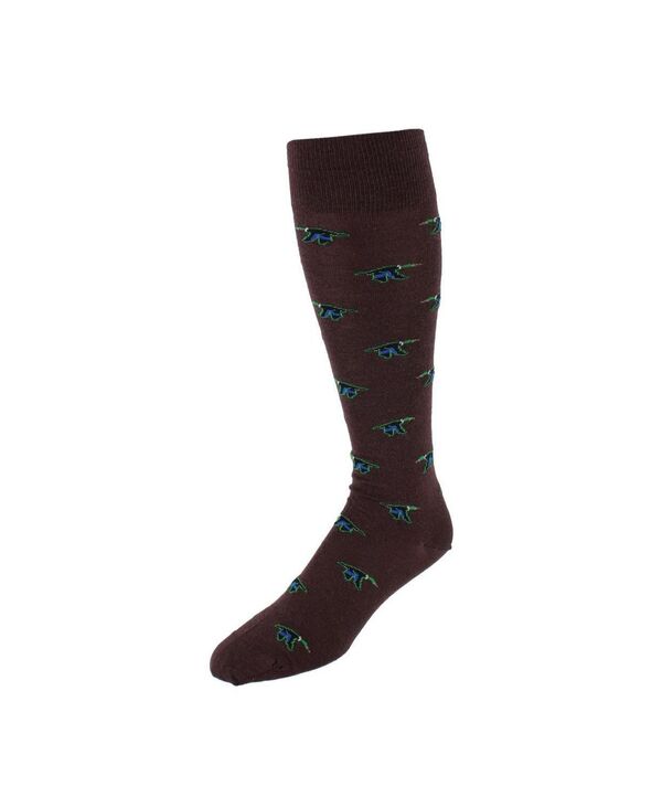 トラファルガー メンズ アンダーウェア 靴下 ウール TRAFALGAR Men's Flying South Mallarducks Novelty Merino Wool Over the Calf Socks (1 Pair) Brown ブラウン