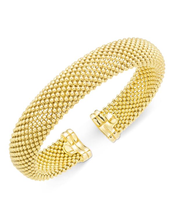 イタリアン ゴールド レディース アクセサリー ブレスレット・バングル・アンクレット メッシュ Italian Gold Mesh Bangle Bracelet in 14k Gold over Sterling Yellow Gold イエロー｜ReVida 店