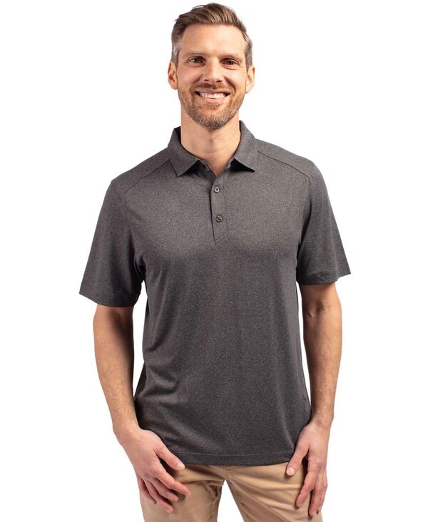 カッターアンドバック メンズ トップス Tシャツ ポロシャツ トール Cutter & Buck Big & Tall Forgeco Stretch Recycled Polo Shirt Dark black heather ブラック 16,906円