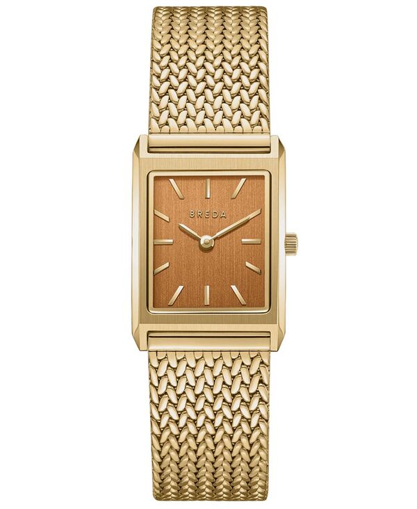 ブレダ レディース アクセサリー 腕時計 メッシュ Tシャツ BREDA 'Virgil Tethered' Gold Stainlessteel Mesh Watch 20mm Gold/Ochre ゴールド｜ReVida 店
