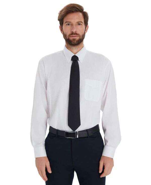 クラブルーム メンズ トップス シャツ Club Roomen's Pinpoint Button Front Solidresshirt White ホワイト