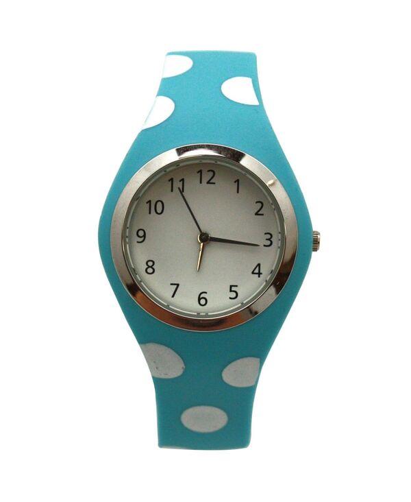 オリビアプラット レディース アクセサリー 腕時計 ドット Olivia Pratt Light Blue Polka Dotsilicone Band Women Watch Light blue ブルー