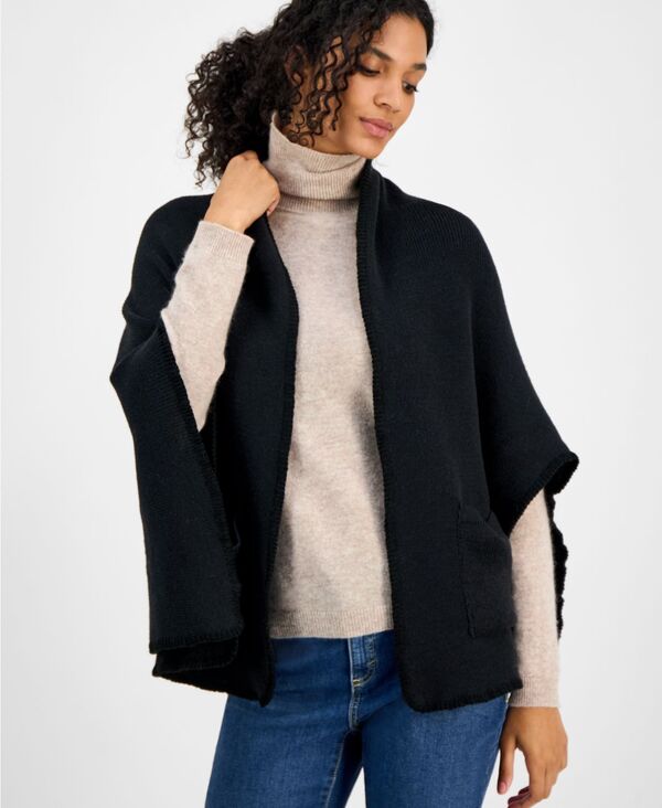スタイルアンドコー レディース アクセサリー マフラー・ストール・スカーフ Style & Co Solid Scarf Wrap With Pockets Black ブラック 16,265円