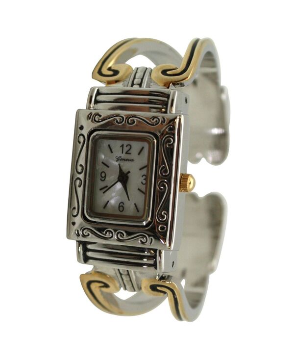 オリビアプラット レディース アクセサリー 腕時計 Olivia Prattwo Tone Swirl Details Bangle Women Watch Two tone