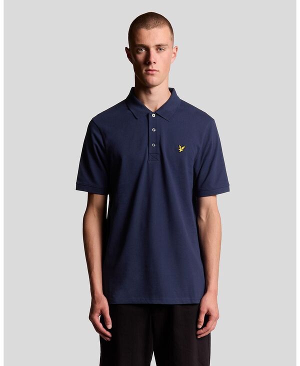 ライルアンドスコット メンズ トップス ポロシャツ Lyle & Scott Men's Plain Polo Shirt Navy ネイビー