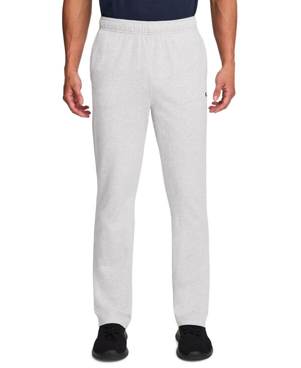 チャンピオン メンズ ボトムス カジュアルパンツ ジャージー Champion Men's Jersey Open-Bottom Pants Platinum Silver Heather ヘザー
