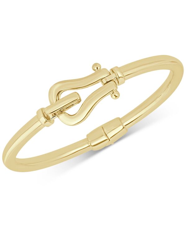 イタリアン ゴールド レディース アクセサリー ブレスレット・バングル・アンクレット Italian Gold Horseshoe Hook Bangle Bracelet in 14k Gold-Plated Sterlingold ゴールド｜ReVida 店