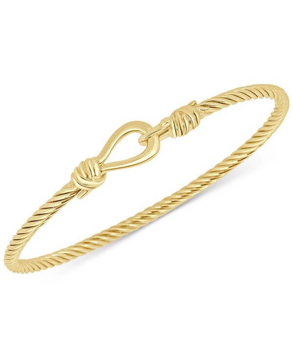 イタリアン ゴールド レディース アクセサリー ブレスレット・バングル・アンクレット Italian Gold Torchon Knot Bangle Bracelet in 14k Gold-Plated Sterlingold ゴールド