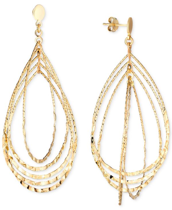 イタリアン ゴールド レディース アクセサリー ピアス・イヤリング Italian Gold Textured Multi-Teardrop Earrings in 14k Gold-Plated Sterlingold Over Silver ゴールド 34,970円