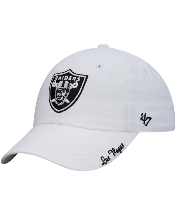 47 ブランド レディース アクセサリー 帽子 '47 Brand Women's White Las Vegas Raiders Miata Clean Uprimary Adjustable Hat White ホワイト｜ReVida 店