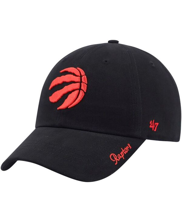 47 ブランド レディース アクセサリー 帽子 ロゴ '47 Brand Women's Black Toronto Raptors Miata Clean Up Logo Adjustable Hat Black ブラック|ReVida 店