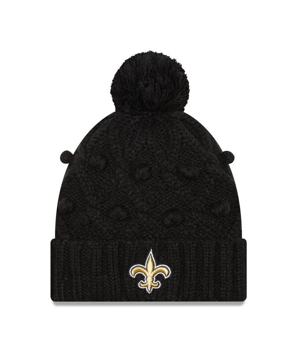 ニューエラ レディース アクセサリー 帽子 ニット New Era Women's Black New Orleansaints Toasty Cuffed Knit Hat with Pom Black ブラック|ReVida 店