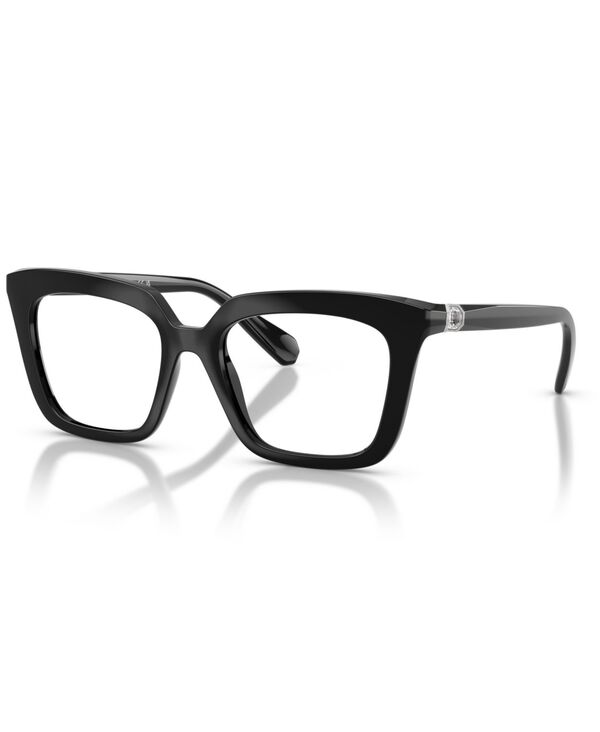 スワロフスキー レディース 添え物 サングラス・アイウェア Swarovski Women\u0027squareyeglassesK2043 Black 黒いこと