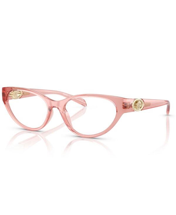 ヴェルサーチ レディース 添え物 サングラス・アイウェア Versace Women\u0027s Cat Eyeglasses VE3372U Transparent Pink サクラ色