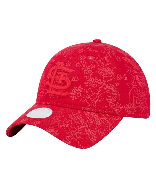 ニューエラ レディース アクセサリー 帽子 フラワー柄 フラワー New Era Women's Red St. Louis Cardinals Tonal Floral 9TWENTY Adjustable Hat Red レッド