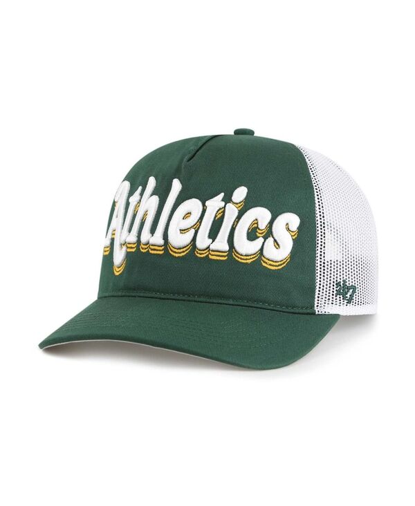 47 ブランド名 レディース 付属品 鳥打ち帽 \u002747 Brand Women\u0027s Green Oakland Athletics Biloxi Hitch Adjustable Hat Green 緑であること ハット-バッグ・小物・ブランド雑貨-帽子
