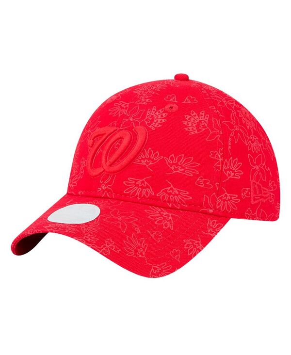 ニューエラ レディース アクセサリー 帽子 フラワー柄 フラワー New Era Women's Red Washingtonationals Tonal Floral 9TWENTY Adjustable Hat Red レッド