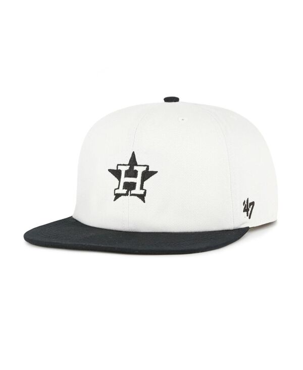 47 ブランド レディース アクセサリー 帽子 キャップ '47 Brand Women's White/Black Houston Astros Foundation Captain Snapback Hat White Black ホワイト