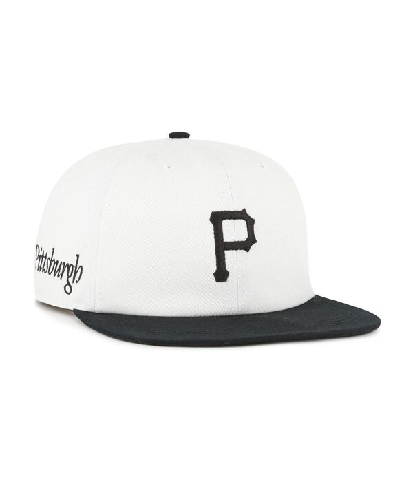 47 ブランド レディース アクセサリー 帽子 キャップ '47 Brand Women's White/Black Pittsburgh Pirates Foundation Captain Snapback Hat White Black ホワイト