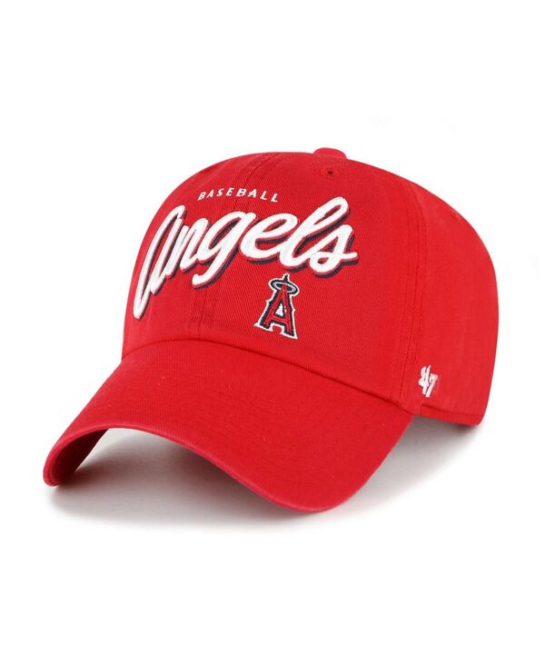 47 ブランド レディース アクセサリー 帽子 '47 Brand Women's Red Los Angeles Angels Ariana Clean Up Adjustable Hat Red レッド
