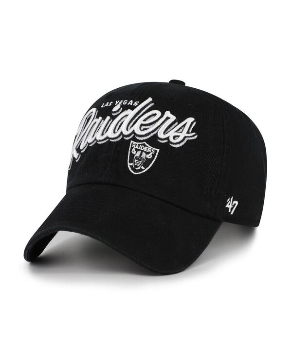 47 ブランド レディース アクセサリー 帽子 '47 Brand Women's Black Las Vegas Raiders Ariana Clean Up Adjustable Hat Black ブラック