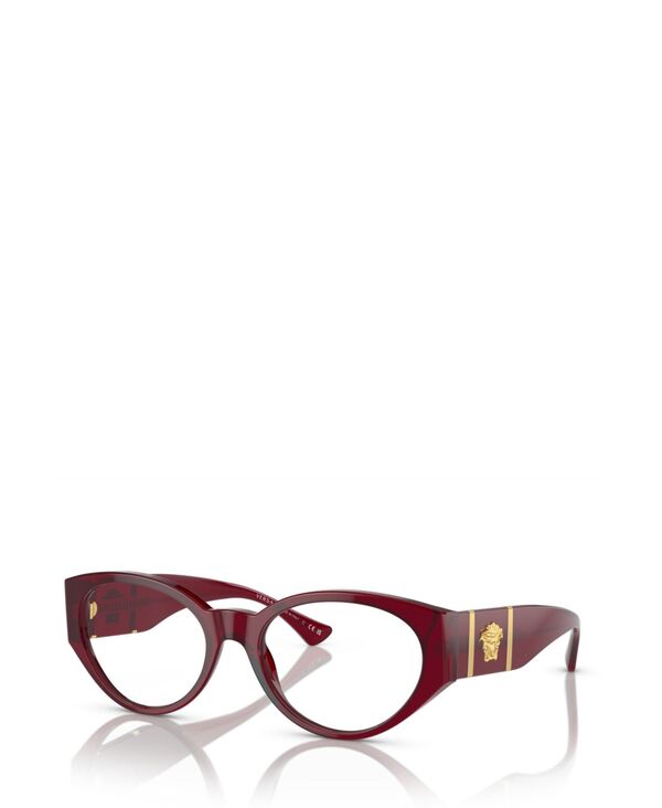 ヴェルサーチ レディース 付属物 サングラス・アイウェア Versace Women\u0027s Round Eyeglasses VE3345 Bordeaux Transparent 眼鏡・サングラス-その他-バッグ・小物・ブランド雑貨
