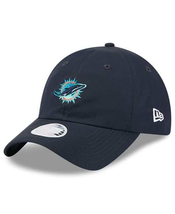 ニューエラ レディース アクセサリー 帽子 New Era Pitch Blue Miami Dolphins 2025 Rivalries Collection Pony Tail Adjustable Hat Navy ネイビー