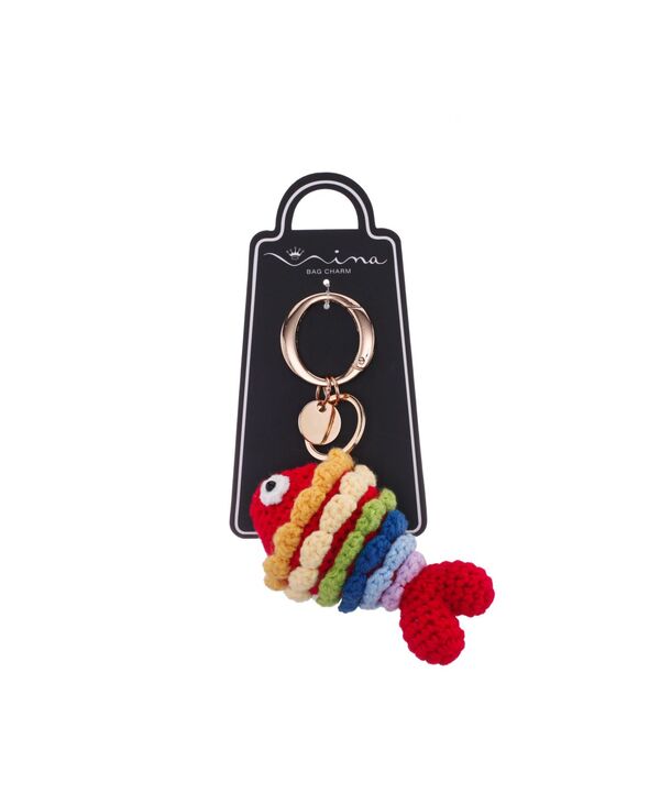 ニナ レディース バッグ Nina Crochet Rainbow Fish Bag Charms Rainbow