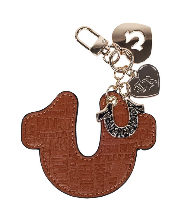 トゥルーレリジョン レディース 御徒面子 True Religion Embossed Horseshoe Bag Charm Cognac