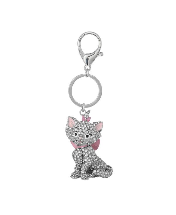 ディズニー レディース バッグ Disney Aristocats Marie Crystal Pav Bag Charm Keychain Officially Licensed Silver tone/pink-white ホワイト|ReVida 店