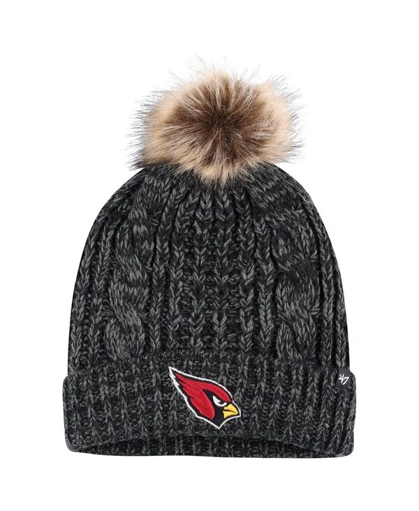 47 ブランド レディース アクセサリー 帽子 ニット ロゴ '47 Brand Women's Black Arizona Cardinals Logo Meeko Cuffed Knit Hat with Pom Black ブラック