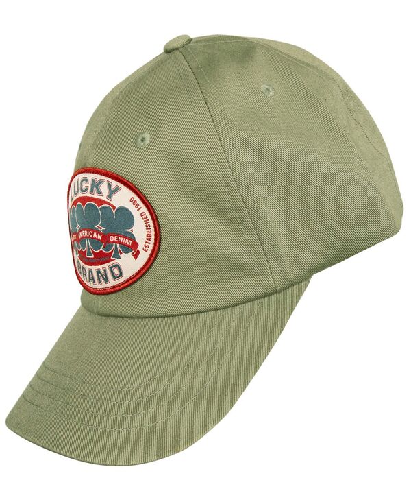 ラッキーブランド レディース アクセサリー 帽子 Lucky Brand Oval Clover Patch Trucker Hat Moss|ReVida 店