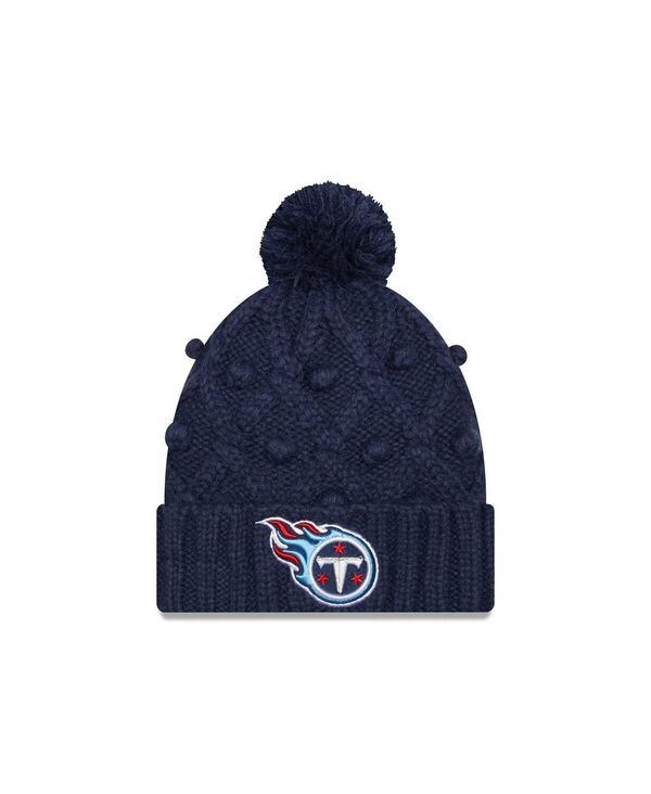 ニューエラ レディース アクセサリー 帽子 ニット New Era Women's Navy Tennessee Titans Toasty Cuffed Knit Hat with Pom Navy ネイビー