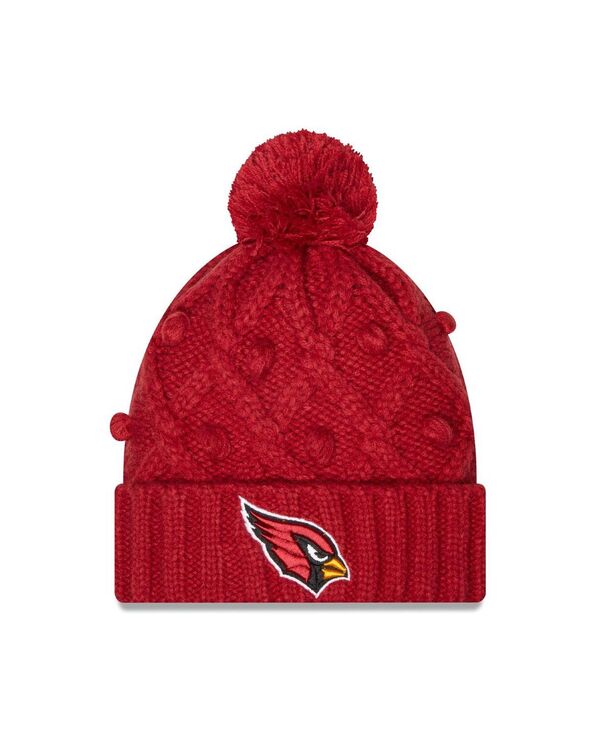 ニューエラ レディース アクセサリー 帽子 ニット New Era Women's Cardinal Arizona Cardinals Toasty Cuffed Knit Hat with Pom Cardinal|ReVida 店