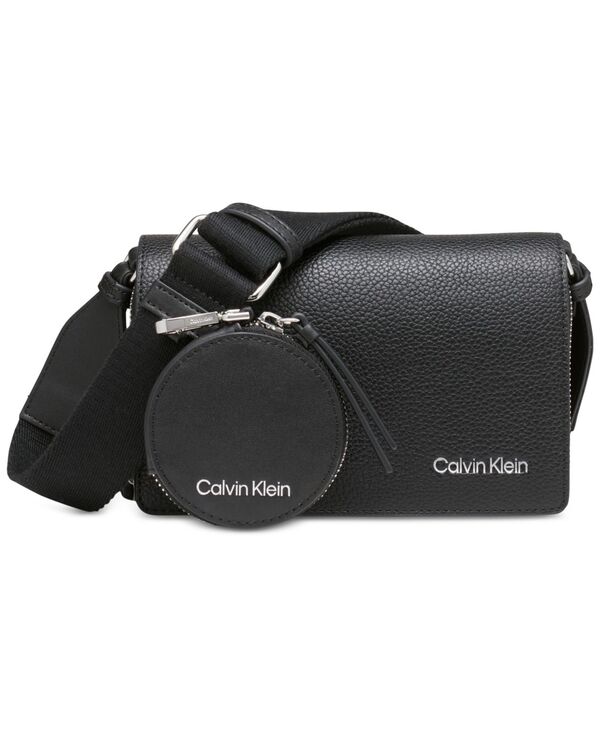 カルバンクライン レディース バッグ Calvin Klein Millie Double Zip Crossbody Bag Black Silv ブラック
