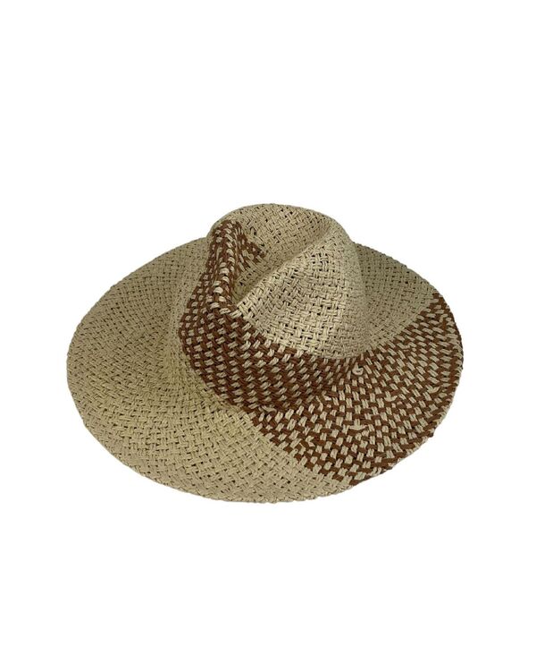 マーカスアドレール レディース 付属品 鳥打ち帽 Marcus Adler Women\u0027straw Panama Hat with Color Detail Tan タン ハット-レディース帽子