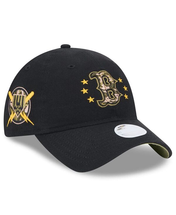 ニューエラ レディース アクセサリー 帽子 New Era Women's Black Boston Red Sox 2024 Armed Forces Day 9TWENTY Adjustable Hat Black ブラック｜ReVida 店