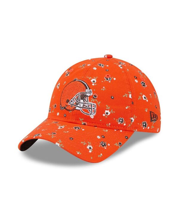 ニューエラ レディース アクセサリー 帽子 フラワー柄 フラワー New Era Women's Orange Cleveland Browns Floral 9TWENTY Adjustable Hat Orange オレンジ