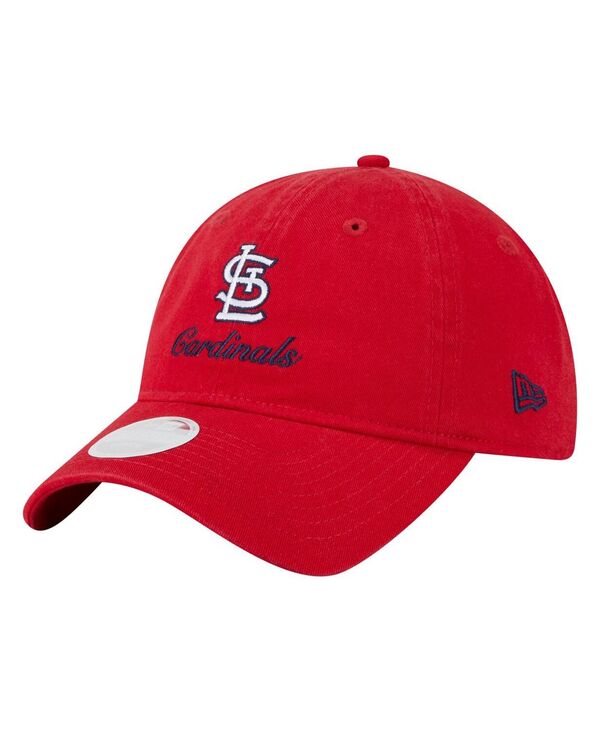 ニューエラ レディース アクセサリー 帽子 New Era Women's Red St. Louis Cardinals Preppy Team 9TWENTY Adjustable Hat Red レッド