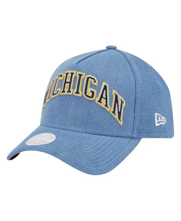 ニューエラ レディース アクセサリー 帽子 デニム New Era Women's Denimichigan Wolverines A-Frame 9FORTY Adjustable Hat Denim デニム